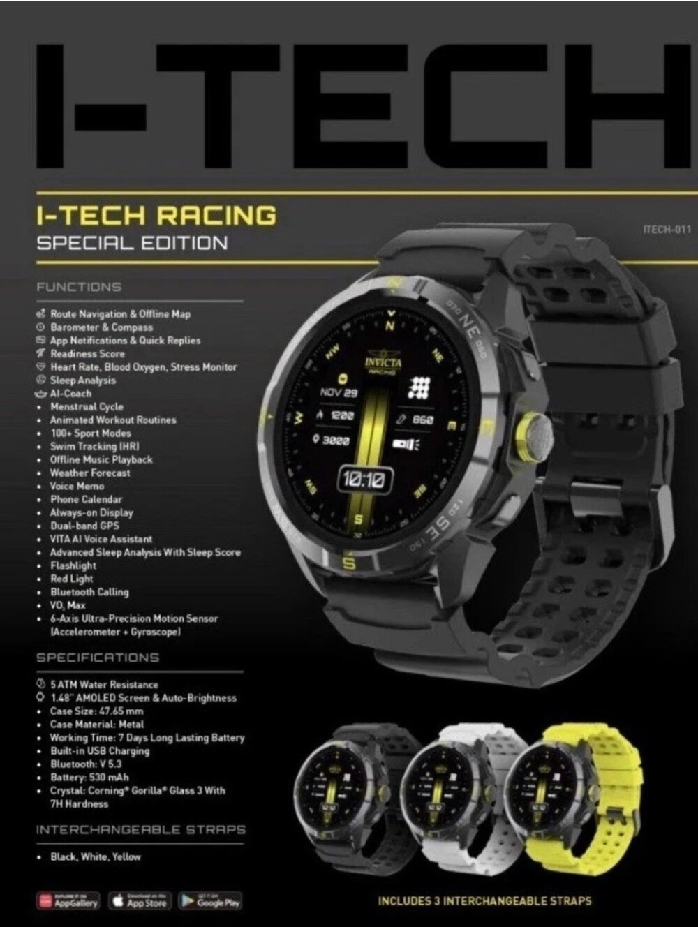 Invicta ITECH-011 Smart Watch - Picture 8 of 9